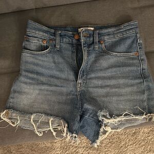 High-Rise Denim Shorts